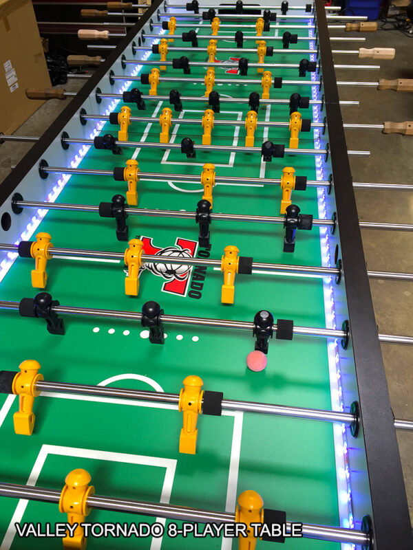 COMMERCIAL 8-PLAYER LED VALLEY TORNADO FOOSBALL TABLE - Image 2